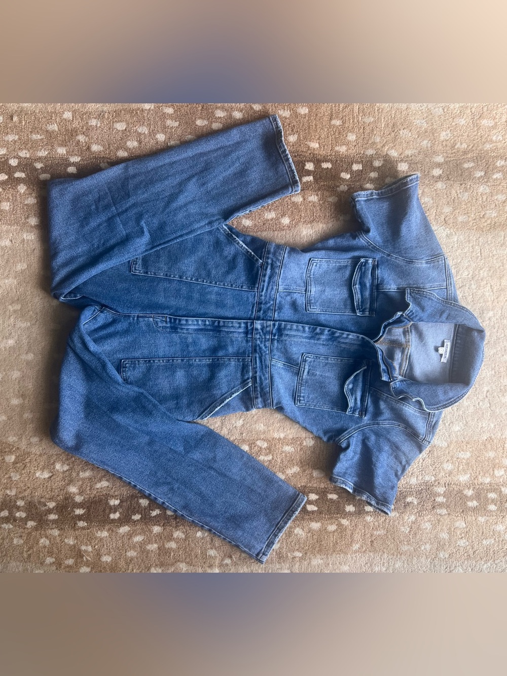 Good American Denim Zip-Up Jumpsuit